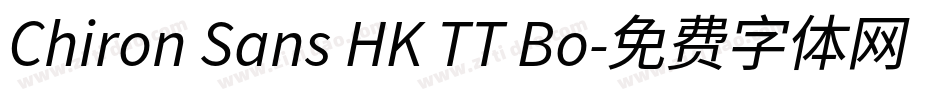 Chiron Sans HK TT Bo字体转换
